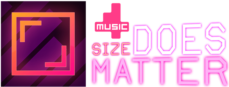 Size does matter logo and icon Size does matter logo and icon